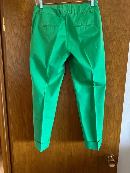 RAFFAELLO ROSSI Women’s Dora Cropped Green Trousers Size 6 US (34 DE) - Picture 6 of 11